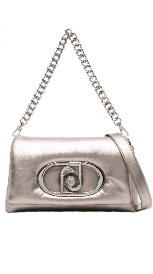 LIU JO  LAPUFFY SHOULDER BAG CROSSBODY AF4148E0042 ΤΣΑΝΤΑ ΓΥΝΑΙΚΕΙΑ SILVER