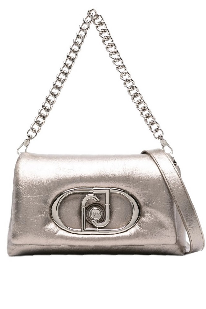 LIU JO  LAPUFFY SHOULDER BAG CROSSBODY AF4148E0042 ΤΣΑΝΤΑ ΓΥΝΑΙΚΕΙΑ SILVER