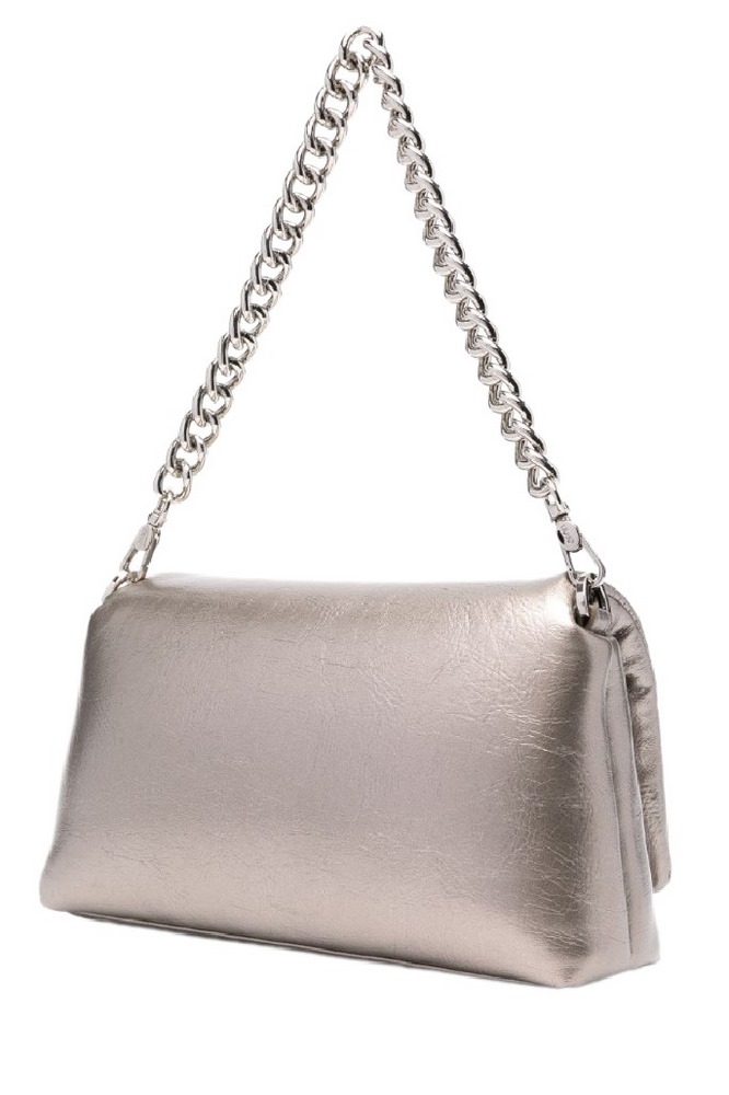 LIU JO  LAPUFFY SHOULDER BAG CROSSBODY AF4148E0042 ΤΣΑΝΤΑ ΓΥΝΑΙΚΕΙΑ SILVER