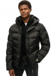 SUPERDRY D3 OVIN HOODED CITY GRAPHIC PUFFER JKT ΜΠΟΥΦΑΝ ΑΝΔΡΙΚΟ BLACK