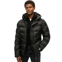 SUPERDRY D3 OVIN HOODED CITY GRAPHIC PUFFER JKT ΜΠΟΥΦΑΝ ΑΝΔΡΙΚΟ BLACK