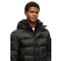 SUPERDRY D3 OVIN HOODED CITY GRAPHIC PUFFER JKT ΜΠΟΥΦΑΝ ΑΝΔΡΙΚΟ BLACK