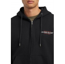 GUESS JEANS AMERICAN TRADITION ZIP-UP HOODIE ΖΑΚΕΤΑ ΦΟΥΤΕΡ ΑΝΔΡΙΚΗ BLACK