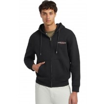 GUESS JEANS AMERICAN TRADITION ZIP-UP HOODIE ΖΑΚΕΤΑ ΦΟΥΤΕΡ ΑΝΔΡΙΚΗ BLACK