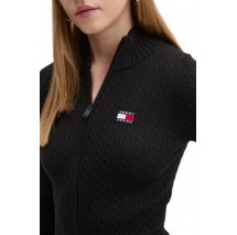 TOMMY JEANS ZIP-THRU CABLE CARDIGAN ΖΑΚΕΤΑ ΓΥΝΑΙΚΕΙΑ BLACK