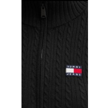 TOMMY JEANS ZIP-THRU CABLE CARDIGAN ΖΑΚΕΤΑ ΓΥΝΑΙΚΕΙΑ BLACK