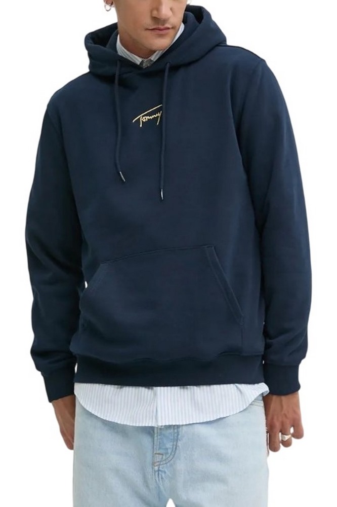 TOMMY JEANS REG GOLD SIGNT HOODIE EXT ΜΠΛΟΥΖΑ ΦΟΥΤΕΡ ΑΝΔΡΙΚΗ NAVY