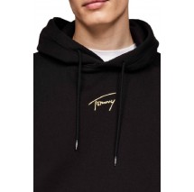 TOMMY JEANS REG GOLD SIGNT HOODIE EXT ΜΠΛΟΥΖΑ ΦΟΥΤΕΡ ΑΝΔΡΙΚΗ BLACK