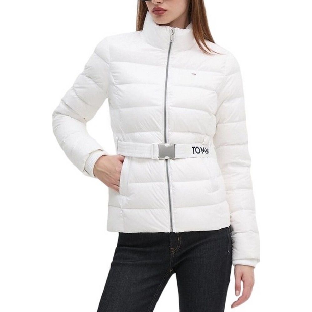 TOMMY HILFIGER BRANDED BELT DOWN JACKET ΜΠΟΥΦΑΝ ΓΥΝΑΙΚΕΙΟ WHITE