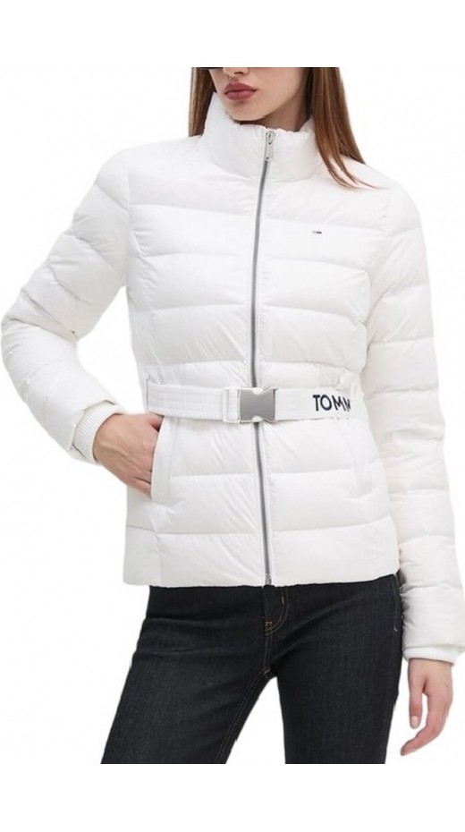 TOMMY JEANS BRANDED BELT DOWN JACKET ΜΠΟΥΦΑΝ ΓΥΝΑΙΚΕΙΟ WHITE