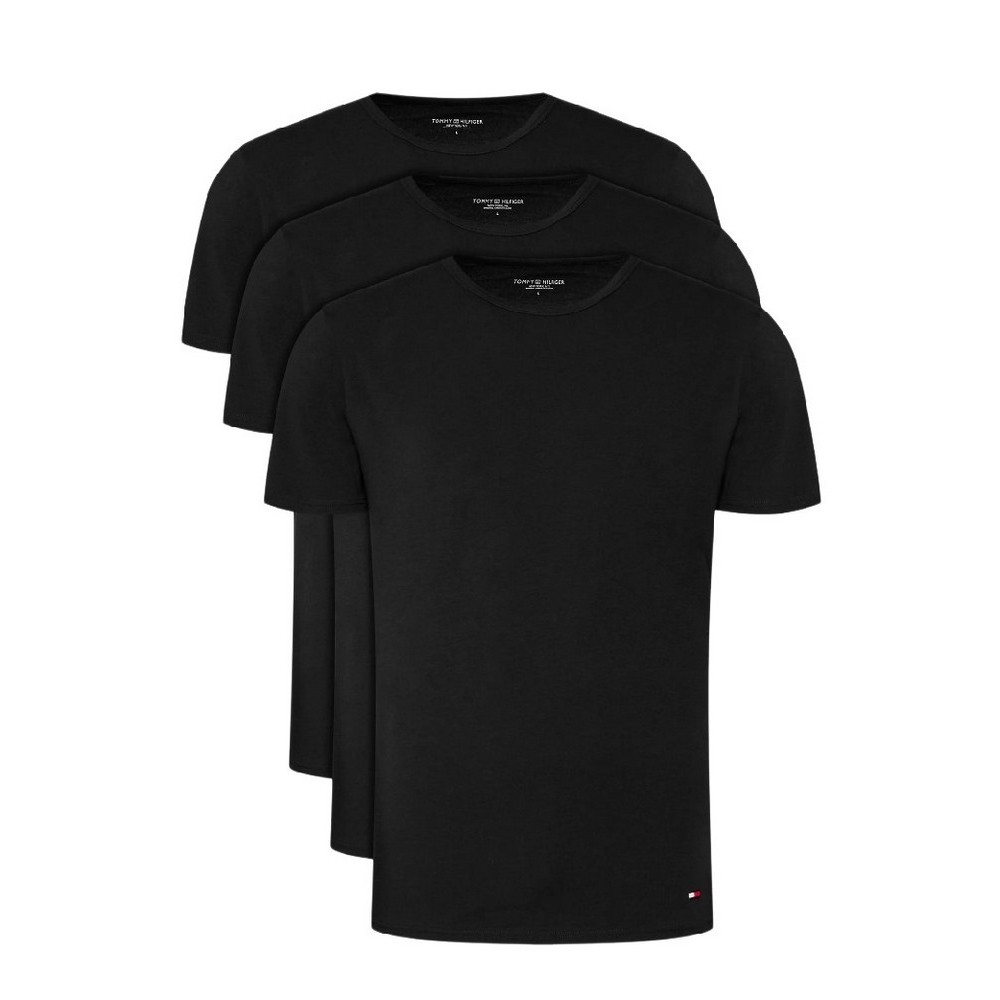 TOMMY HILFIGER STRETCH CN TEE 3PACK T-SHIRT ΕΣΩΡΟΥΧΟ ΑΝΔΡΙΚΟ BLACK