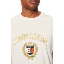 TOMMY JEANS REG TJ GOLD CREST TEE T-SHIRT ΜΠΛΟΥΖΑ ΑΝΔΡΙΚΗ OFF WHITE