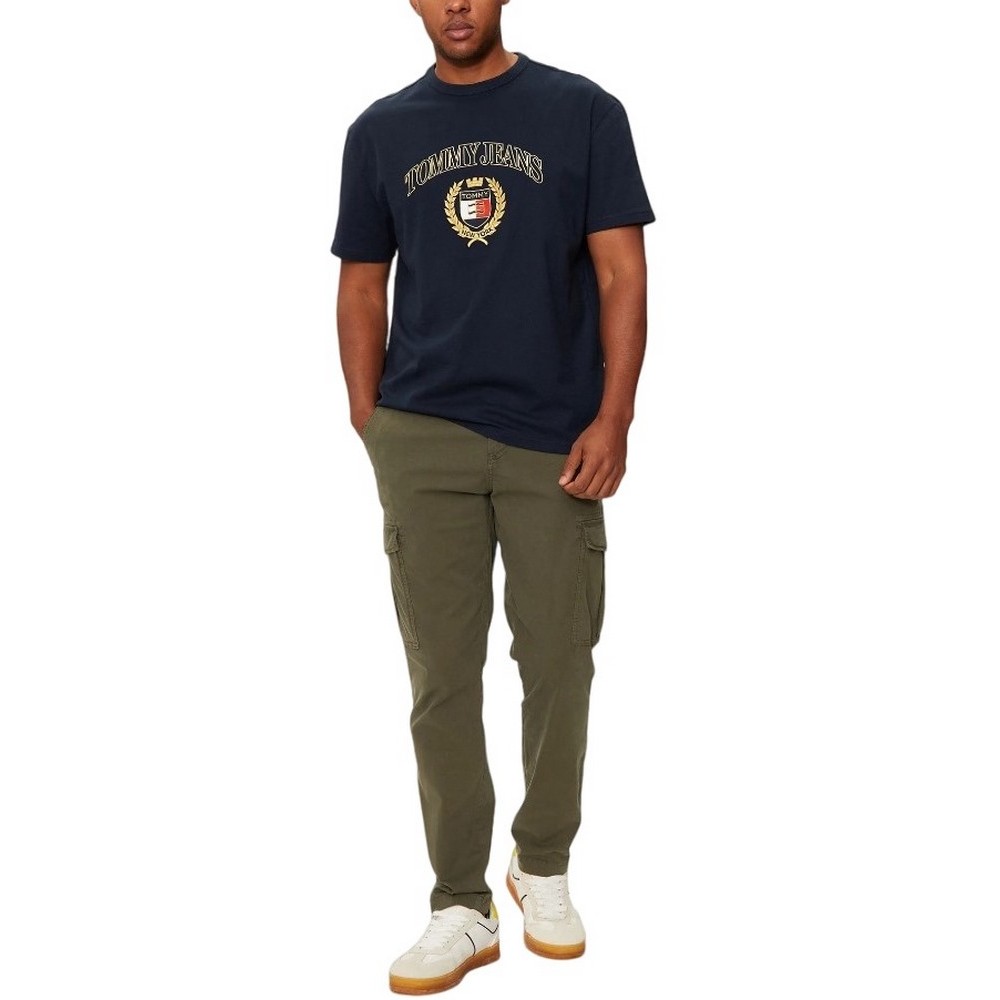 TOMMY JEANS REG TJ GOLD CREST TEE T-SHIRT ΜΠΛΟΥΖΑ ΑΝΔΡΙΚΗ DARK NAVY