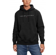 TOMMY JEANS REG LINEAR LOGO HOODIE EXT ΦΟΥΤΕΡ ΑΝΔΡΙΚΟ BLACK