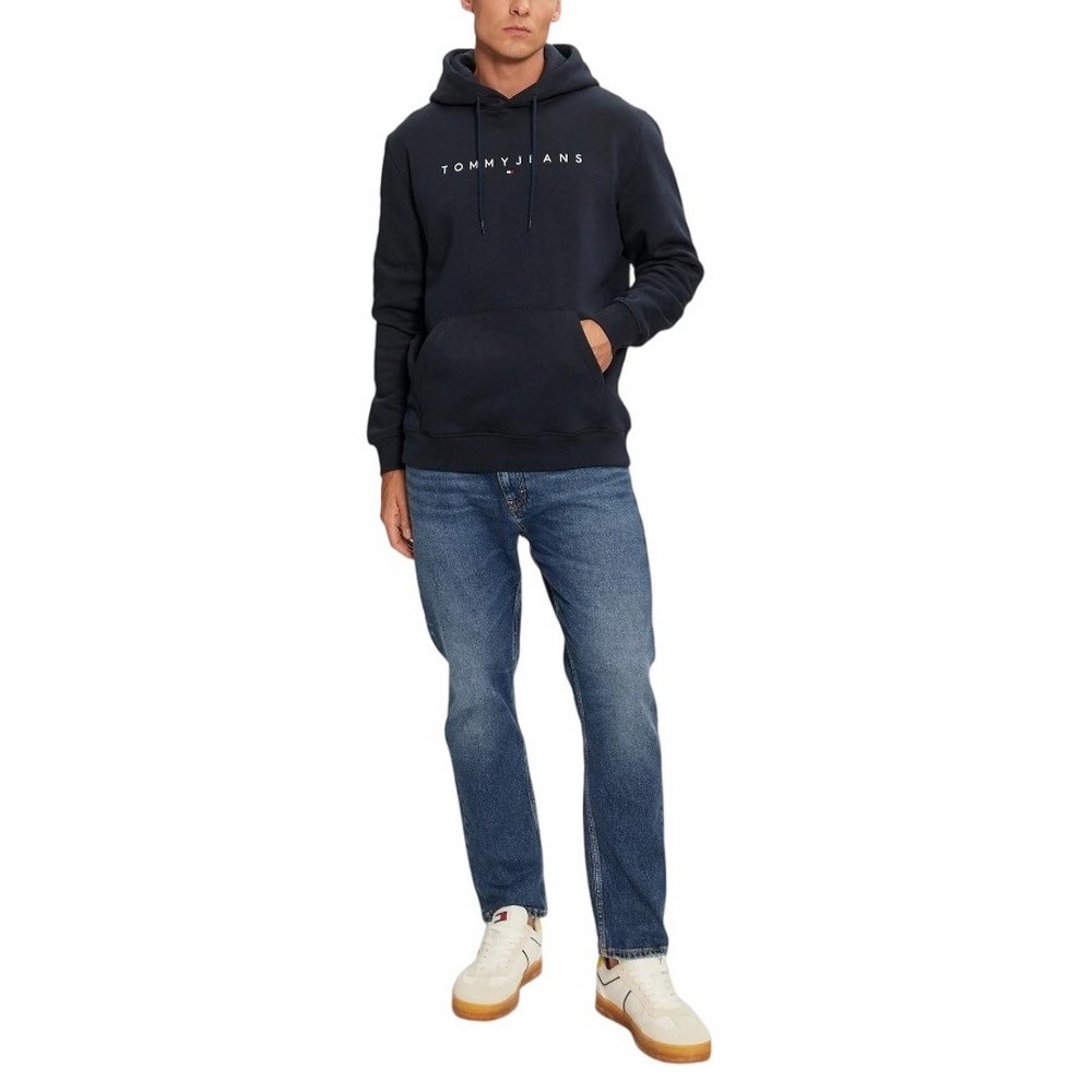 TOMMY JEANS REG LINEAR LOGO HOODIE EXT ΦΟΥΤΕΡ ΑΝΔΡΙΚΟ DARK NAVY