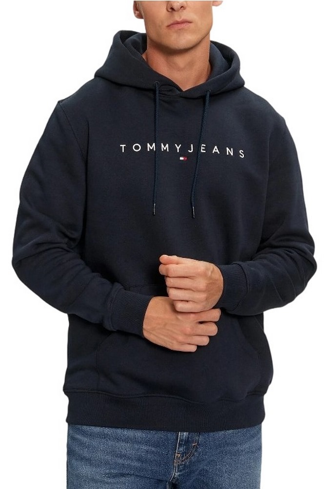 TOMMY JEANS REG LINEAR LOGO HOODIE EXT ΦΟΥΤΕΡ ΑΝΔΡΙΚΟ DARK NAVY