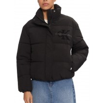 CALVIN KLEIN JEANS CHENILLE MONOLOGO PUFFER ΜΠΟΥΦΑΝ ΓΥΝΑΙΚΕΙΟ BLACK