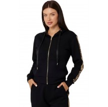 GUESS HOOD STUDS LOGO SWEATSHIRT ΖΑΚΕΤΑ ΓΥΝΑΙΚΕΙΑ BLACK