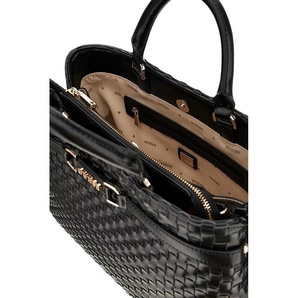 GUESS MAJKA GIRLFRIEND SATCHEL ΤΣΑΝΤΑ ΓΥΝΑΙΚΕΙΑ BLACK