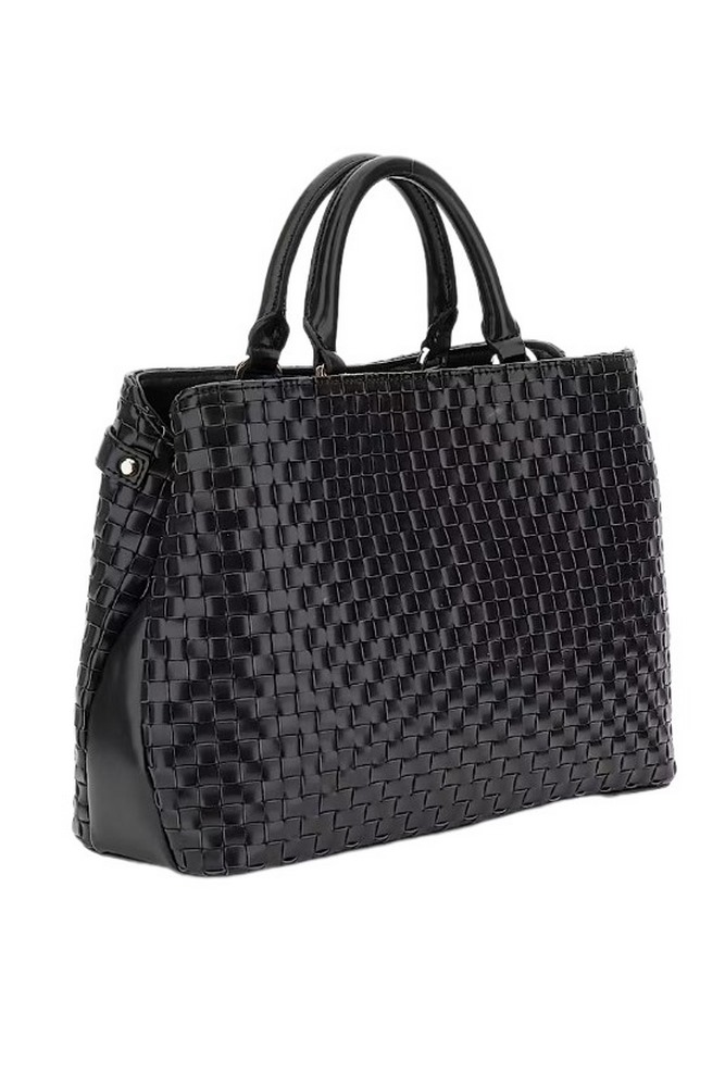 GUESS MAJKA GIRLFRIEND SATCHEL ΤΣΑΝΤΑ ΓΥΝΑΙΚΕΙΑ BLACK