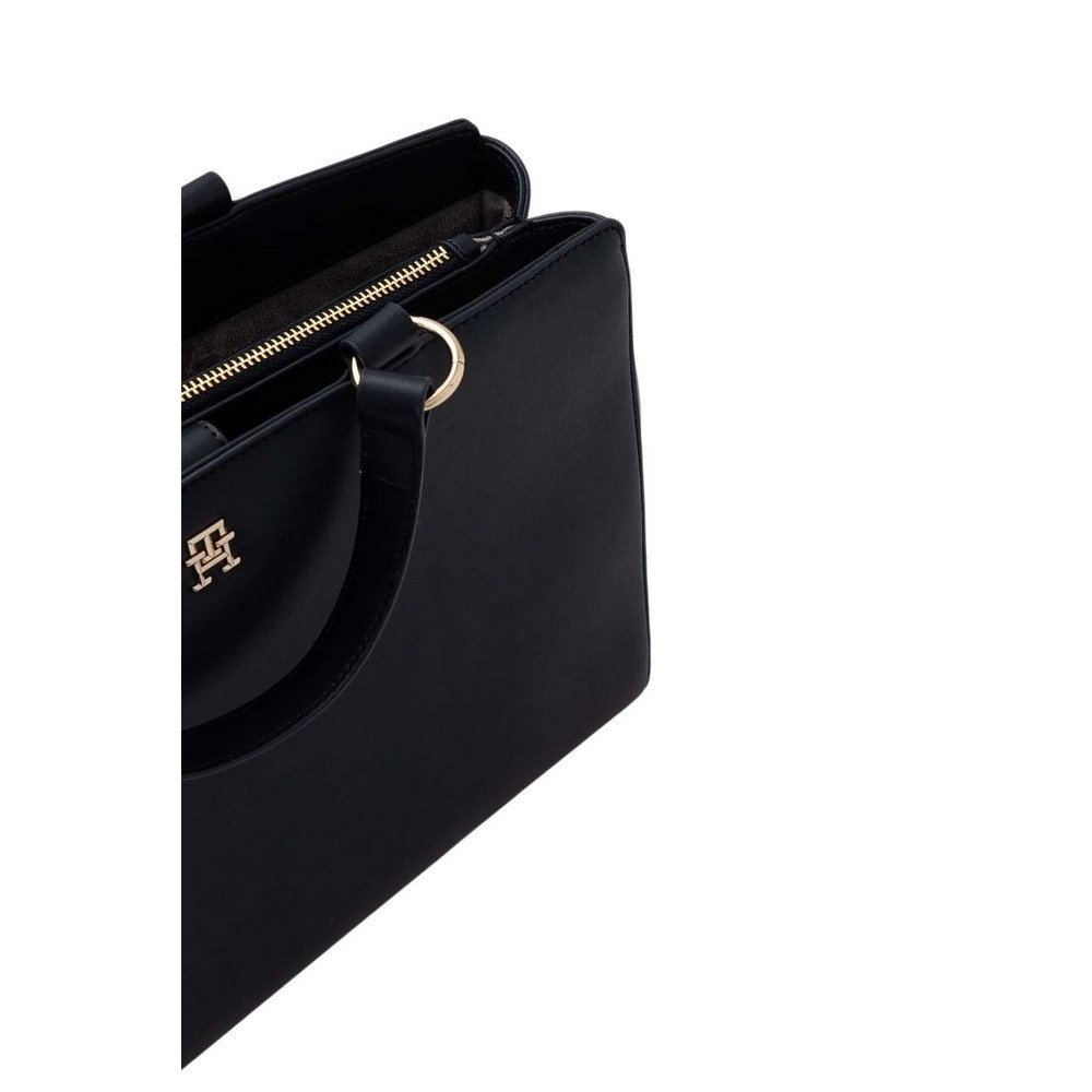 TOMMY HILFIGER MONOTYPE SATCHEL ΤΣΑΝΤΑ ΓΥΝΑΙΚΕΙΑ BLACK