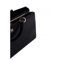 TOMMY HILFIGER MONOTYPE SATCHEL ΤΣΑΝΤΑ ΓΥΝΑΙΚΕΙΑ BLACK