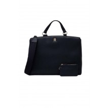 TOMMY HILFIGER MONOTYPE SATCHEL ΤΣΑΝΤΑ ΓΥΝΑΙΚΕΙΑ BLACK