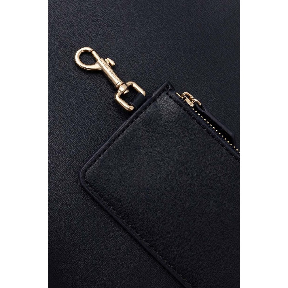 TOMMY HILFIGER MONOTYPE SATCHEL ΤΣΑΝΤΑ ΓΥΝΑΙΚΕΙΑ BLACK