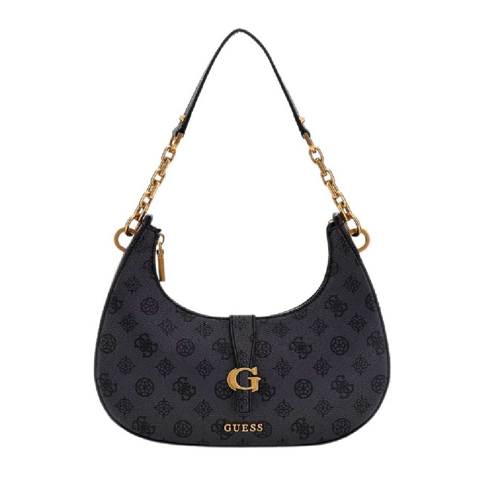 GUESS KUBA TOP ZIP SHOULDER BAG ΤΣΑΝΤΑ ΓΥΝΑΙΚΕΙΑ GREY