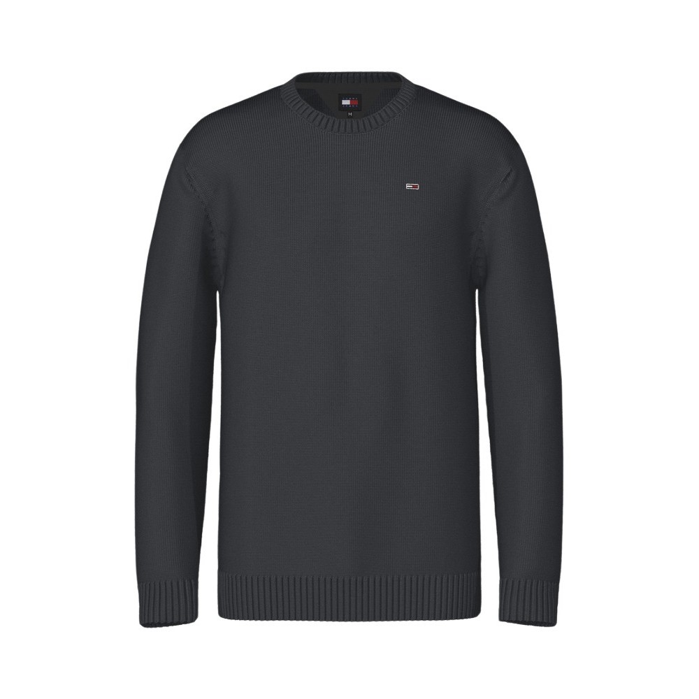 TOMMY HILFIGER SLIM ESSNTLS C-NECK SWEATER ΜΠΛΟΥΖΑ ΠΛΕΚΤΗ ΑΝΔΡΙΚΗ CHARCOAL