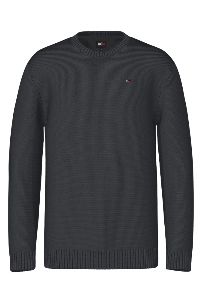 TOMMY HILFIGER SLIM ESSNTLS C-NECK SWEATER ΜΠΛΟΥΖΑ ΠΛΕΚΤΗ ΑΝΔΡΙΚΗ CHARCOAL