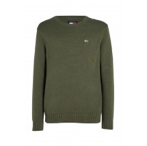 TOMMY JEANS SLIM ESSNTLS C-NECK SWEATER ΜΠΛΟΥΖΑ ΠΛΕΚΤΗ ΑΝΔΡΙΚΗ GREEN