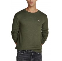 TOMMY HILFIGER SLIM ESSNTLS C-NECK SWEATER ΜΠΛΟΥΖΑ ΠΛΕΚΤΗ ΑΝΔΡΙΚΗ GREEN