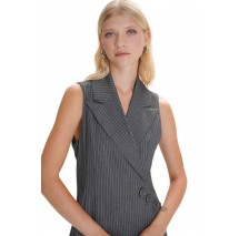 ALE ASYMMETRIC STRIPED VEST DRESS 8919205 ΦΟΡΕΜΑ ΓΥΝΑΙΚΕΙΟ GREY