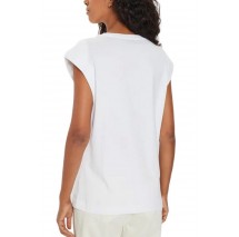 GUESS CN CRYSTAL LOGO TEE T-SHIRT ΜΠΛΟΥΖΑ ΓΥΝΑΙΚΕΙΑ WHITE