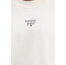 TOMMY JEANS ESSENTIAL LOGO 1 CREW ΜΠΛΟΥΖΑ ΦΟΥΤΕΡ ΓΥΝΑΙΚΕΙΟ WHITE