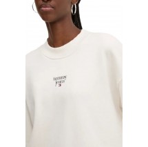 TOMMY JEANS ESSENTIAL LOGO 1 CREW ΜΠΛΟΥΖΑ ΦΟΥΤΕΡ ΓΥΝΑΙΚΕΙΟ WHITE