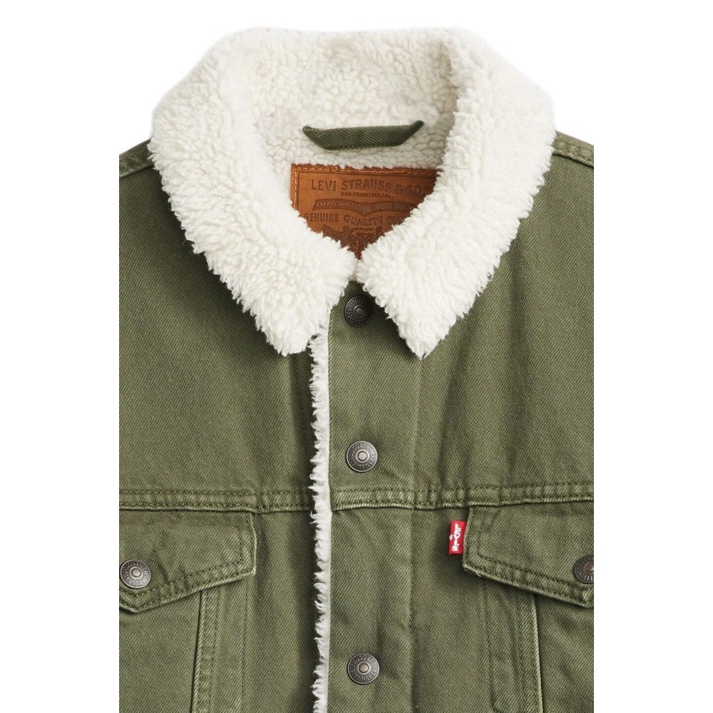 LEVIS TYPE 3 SHERPA TRUCKER 163650242 ΜΠΟΥΦΑΝ ΑΝΔΡΙΚΟ GREEN