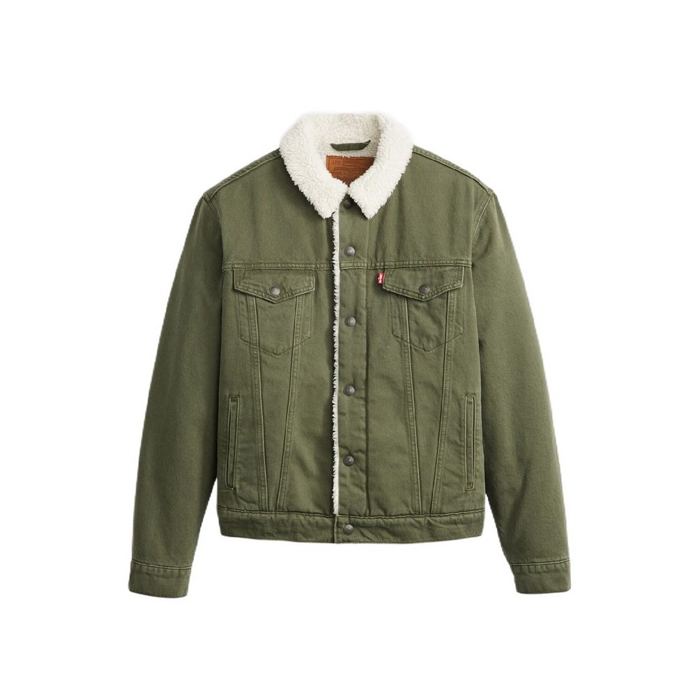 LEVIS TYPE 3 SHERPA TRUCKER 163650242 ΜΠΟΥΦΑΝ ΑΝΔΡΙΚΟ GREEN