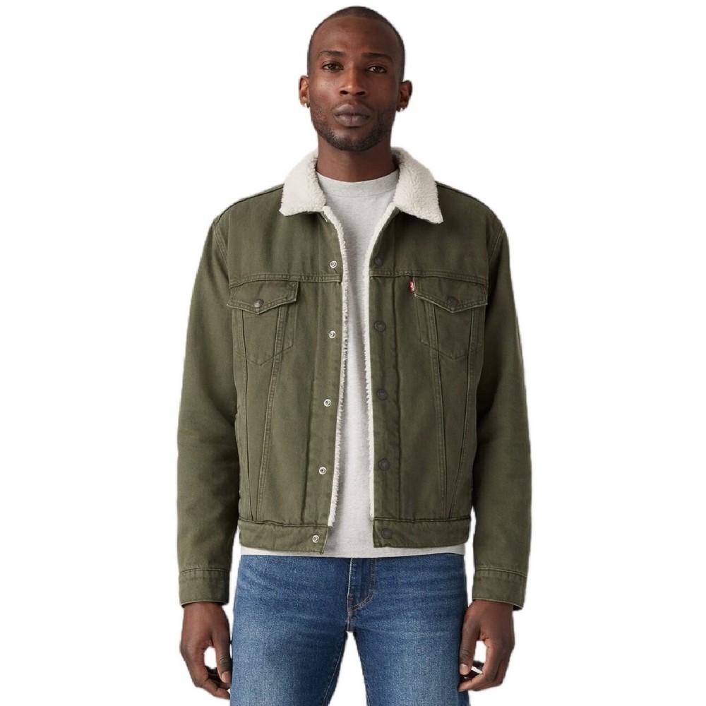 LEVIS TYPE 3 SHERPA TRUCKER 163650242 ΜΠΟΥΦΑΝ ΑΝΔΡΙΚΟ GREEN