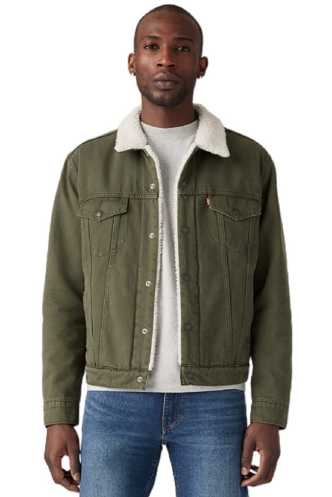 LEVIS TYPE 3 SHERPA TRUCKER 163650242 ΜΠΟΥΦΑΝ ΑΝΔΡΙΚΟ GREEN