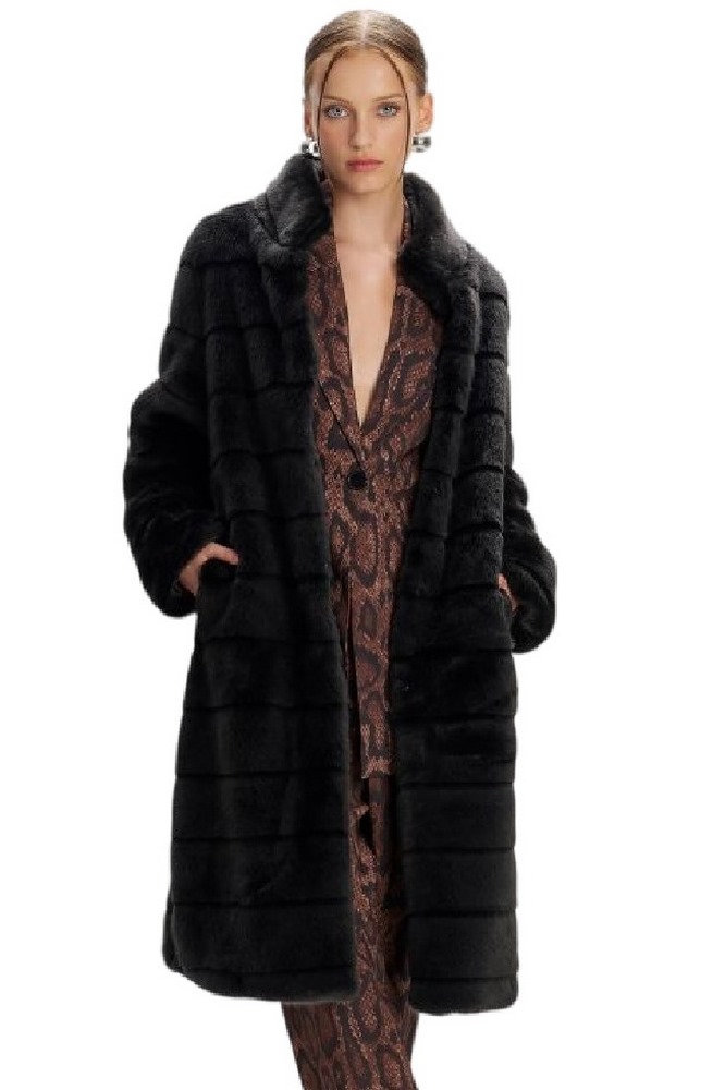 ALE COAT LONG WITH SYNTHETIC FUR 8918219 ΠΑΛΤΟ ΓΥΝΑΙΚΕΙΟ BLACK