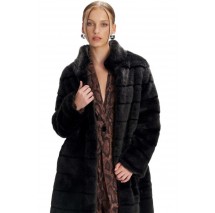 ALE COAT LONG WITH SYNTHETIC FUR 8918219 ΠΑΛΤΟ ΓΥΝΑΙΚΕΙΟ BLACK