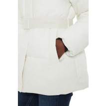 CALVIN KLEIN JEANS LOGO BELT SHORT PUFFER ΜΠΟΥΦΑΝ ΓΥΝΑΙΚΕΙΟ IVORY