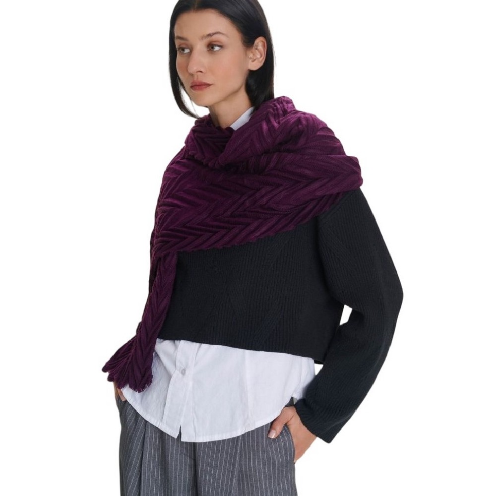 ALE SCARF ΜΕ ΑΝΑΓΛΥΦΗ ΥΦΗ ΚΑΣΚΟΛ ΓΥΝΑΙΚΕΙΟ BORDEAUX