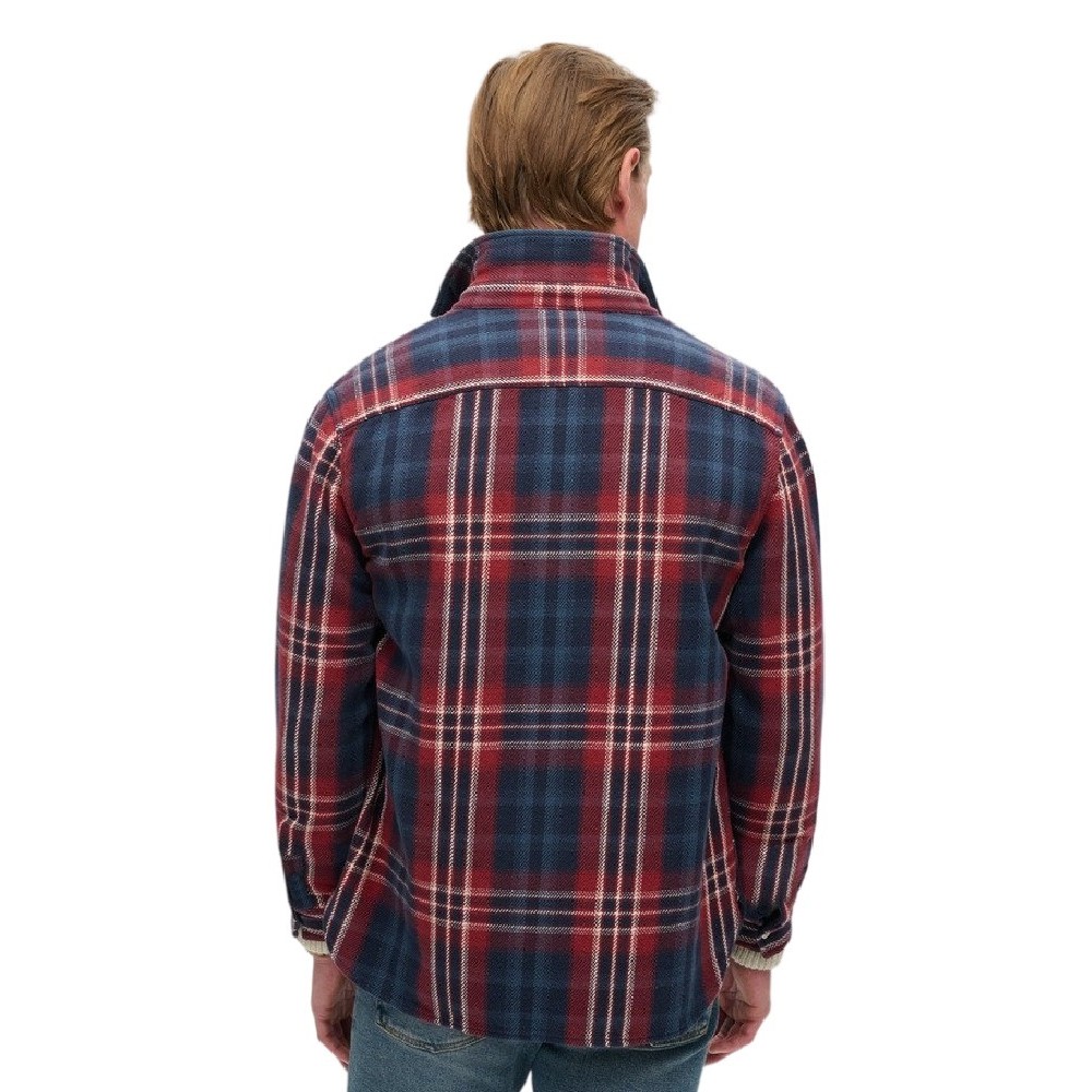 SUPERDRY D3 MRCH MERCHANT HEAVY CHECKED SHIRT ΠΟΥΚΑΜΙΣΟ ΑΝΔΡΙΚΟ NAVY