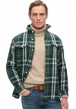 SUPERDRY D3 MRCH MERCHANT HEAVY CHECKED SHIRT ΠΟΥΚΑΜΙΣΟ ΑΝΔΡΙΚΟ GREEN