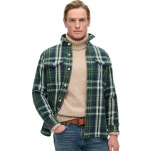 SUPERDRY D3 MRCH MERCHANT HEAVY CHECKED SHIRT ΠΟΥΚΑΜΙΣΟ ΑΝΔΡΙΚΟ GREEN