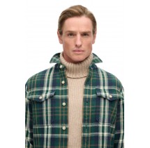 SUPERDRY D3 MRCH MERCHANT HEAVY CHECKED SHIRT ΠΟΥΚΑΜΙΣΟ ΑΝΔΡΙΚΟ GREEN