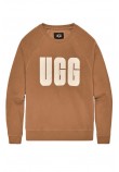 UGG MADELINE FUZZY LOGO CREWNECK ΜΠΛΟΥΖΑ ΦΟΥΤΕΡ ΓΥΝΑΙΚΕΙΑ CAMEL